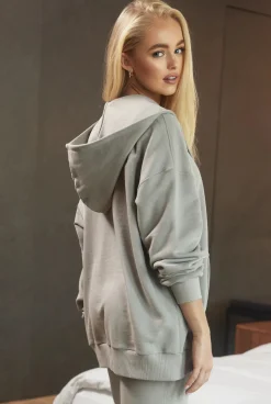 Online Zorca Zip - Ash-Colored Hoodie Women Tracksuits