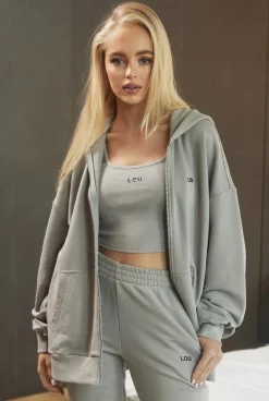 Clearance Zorca Zip Ash-Colored Set Women Tracksuits